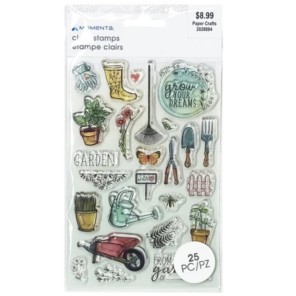 25 Piece Garden Theme Clear Stamps